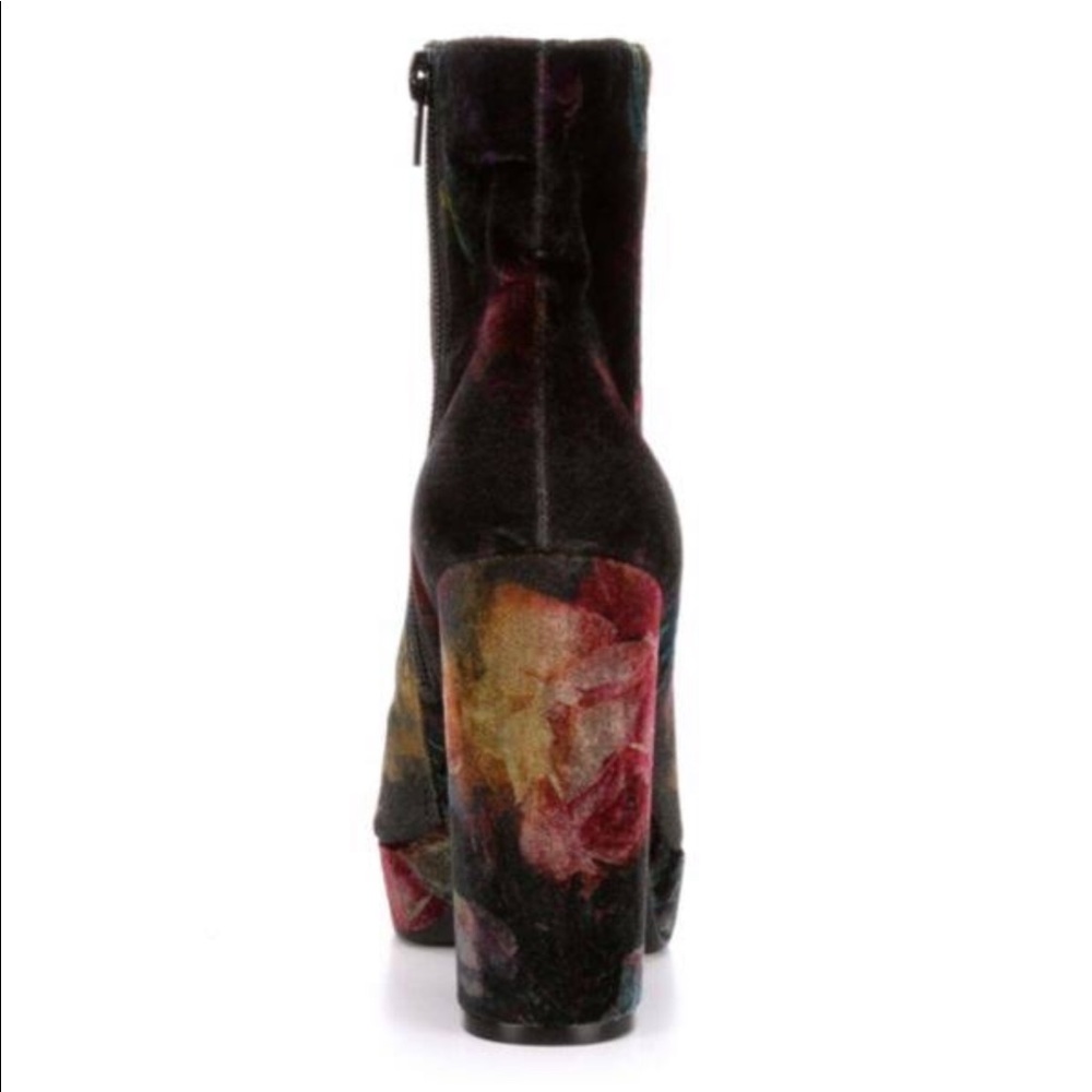 Madden Girl floral Velvet booties - Picture 4 of 8